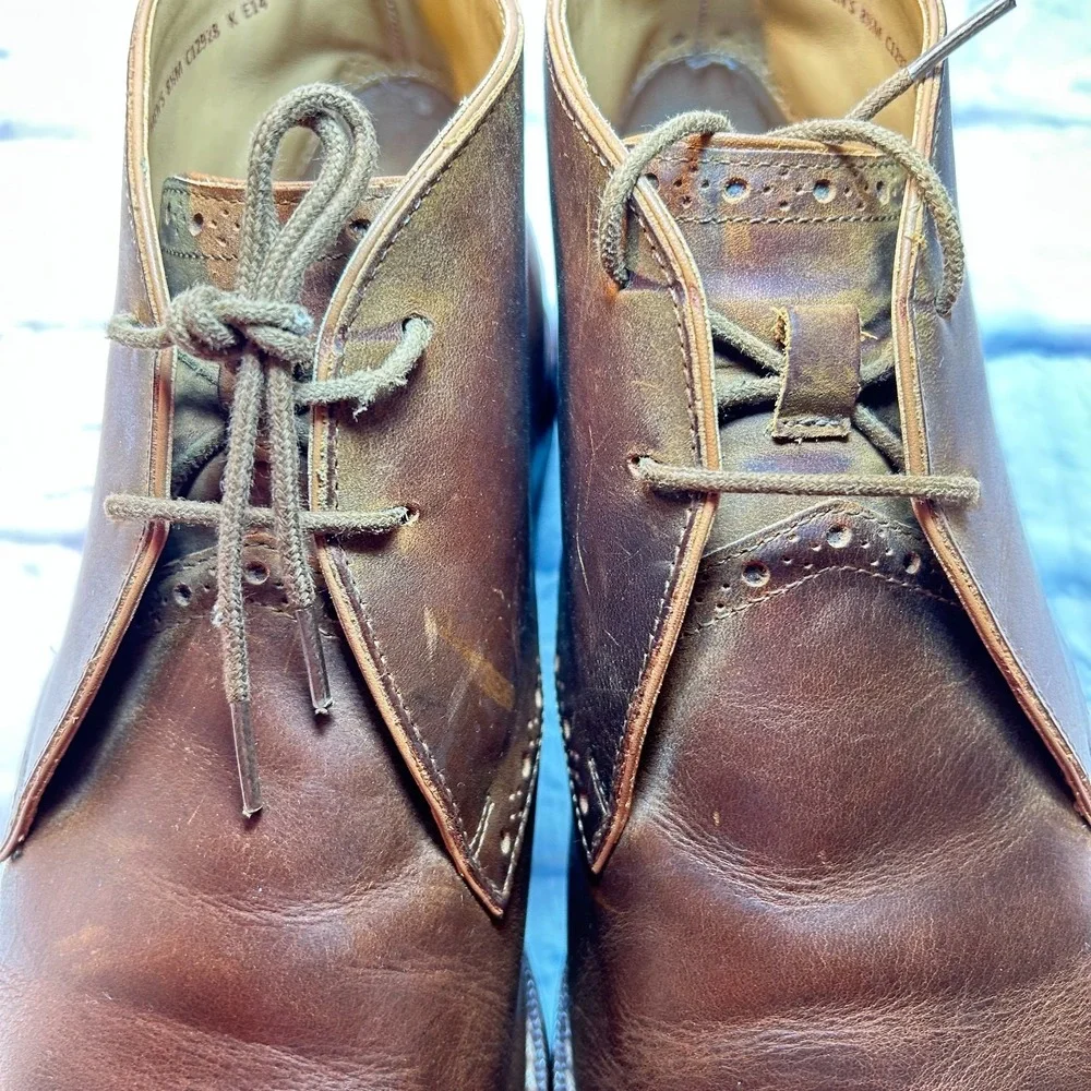 Cole Haan Cambridge Chukka Boots Mens 8.5 Brown Leather Lace-Up All Day Comfort